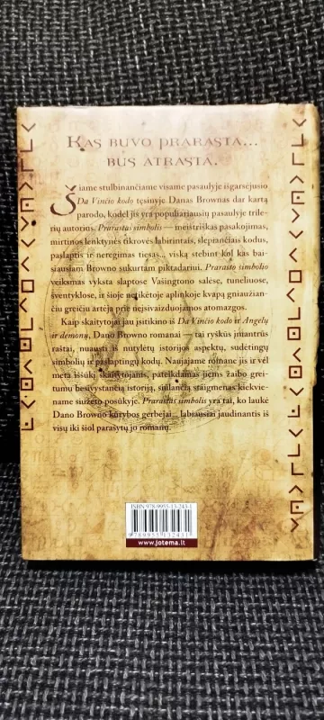 Prarastasis simbolis - Dan Brown, knyga 3