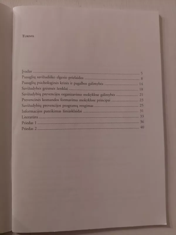 Mokyklos bendruomenės vaidmuo savižudybių prevencijoje - N. Žemaitienė, knyga 5