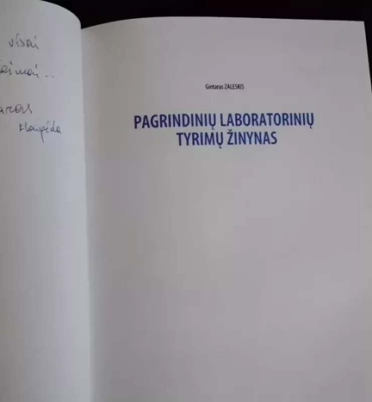Pagrindinių laboratorinių tyrimų žinynas - Gintaras Zaleskis, knyga 4
