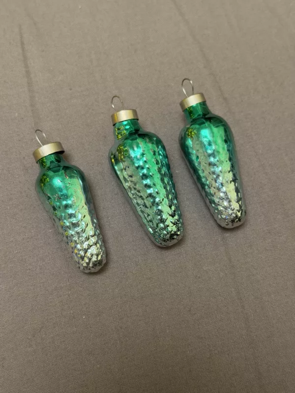 Vintage stikliniai žaisliukai "Kankorėžiai" SSRS - , namai ir interjeras 4