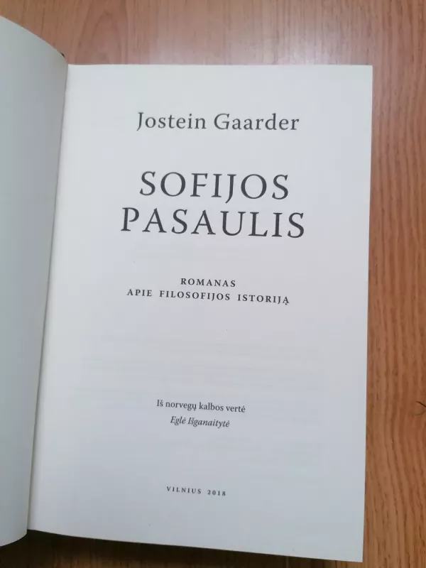 Jostein Gaarder "Sofijos pasaulis" - Jostein Gaarder, knyga 4