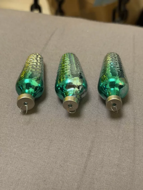 Vintage stikliniai žaisliukai "Kankorėžiai" SSRS - , namai ir interjeras 6