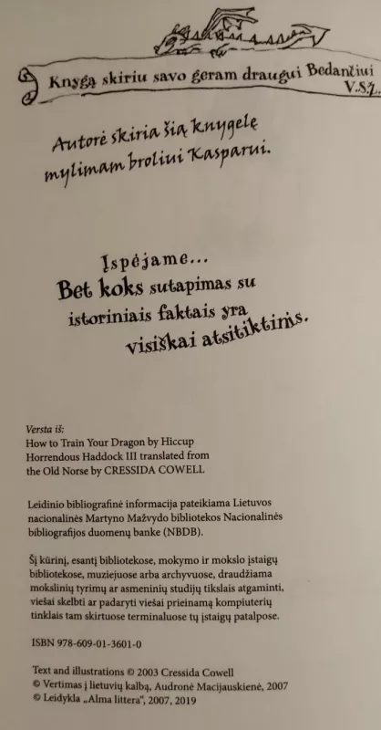 Kaip prisijaukinti slibiną - Cressida Cowell, knyga 3