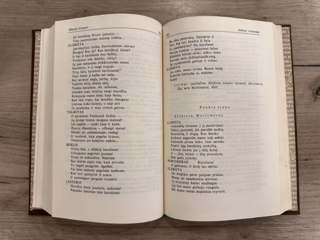 EILĖRAŠČIAI DRAMOS  Pasaulinės literatūros bibliiteka 32 - Frydrichas Šileris, knyga 5