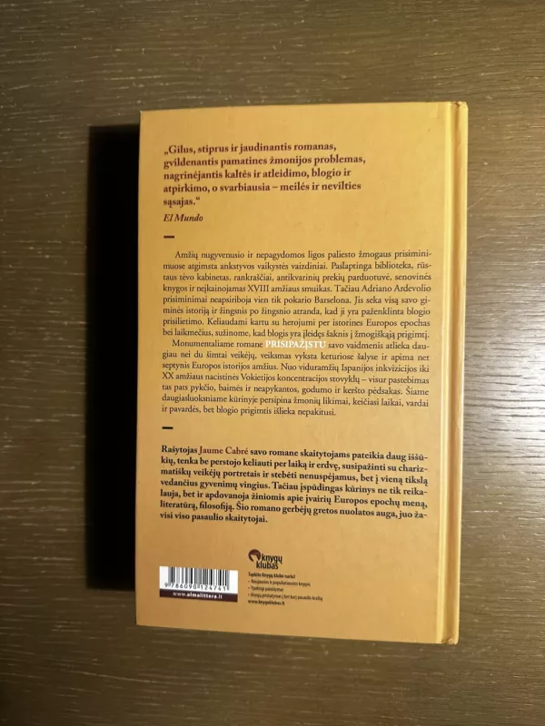 Prisipažįstu - Jaume Cabre, knyga 5