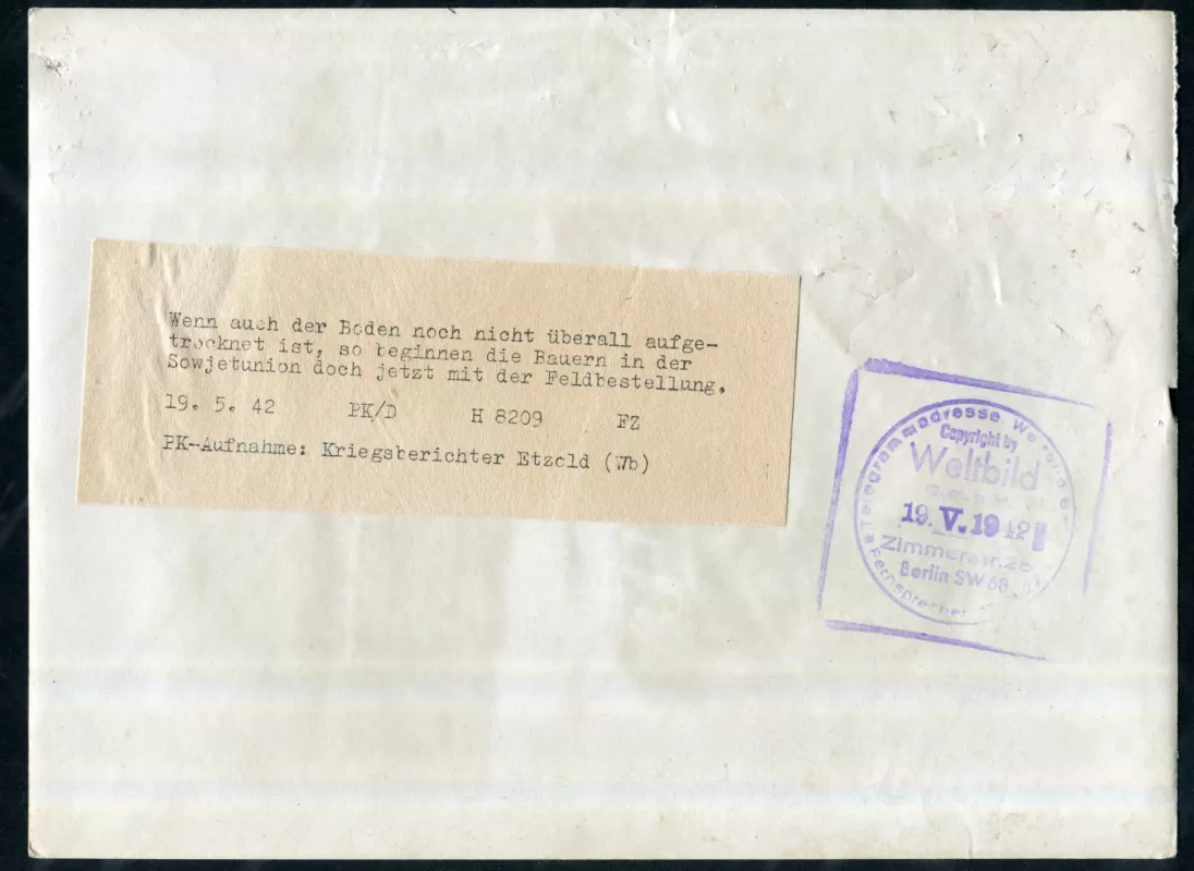 Originali Antrojo pasaulinio karo vokiečių Press Photo nuotrauka 1942-05-19 - , namai ir interjeras 3