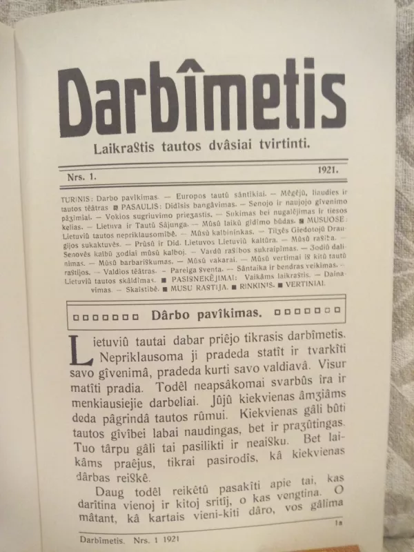Darbimetis,nr.1,1921 m - Autorių Kolektyvas, knyga 4