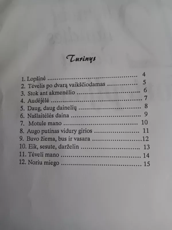 12 lietuvių liaudies dainų fortepijonui - Nijolė Bogutaitė-Dėdinienė, knyga 3