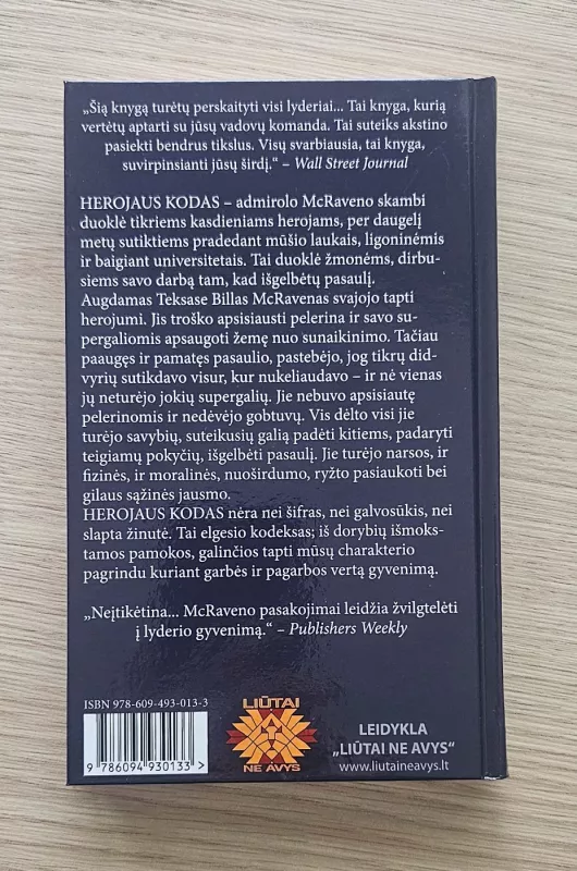 Herojaus Kodas - William H. McRaven, knyga 3