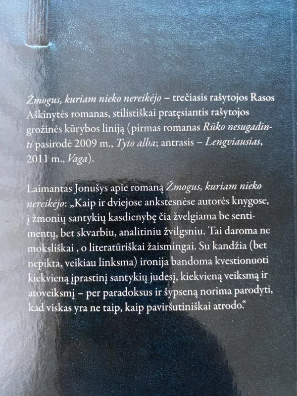 Žmogus, kuriam nieko nereikėjo - Rasa Aškinytė, knyga 5