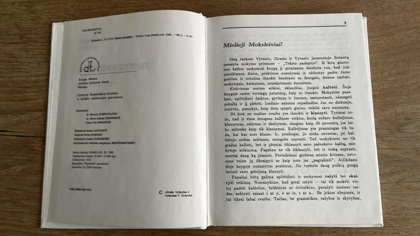 Teksto paslaptys. Kalbos ugdymo knyga V-VI klasei - Jūratė, Vytautas ir Vytautas V. Sirtautai, knyga 4