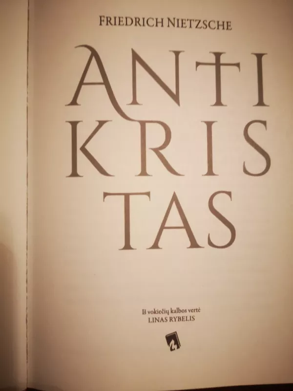 Antikristas - Friedrich Nietzsche, knyga 3