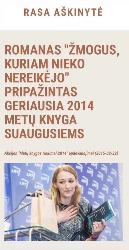Žmogus, kuriam nieko nereikėjo - Rasa Aškinytė, knyga 3