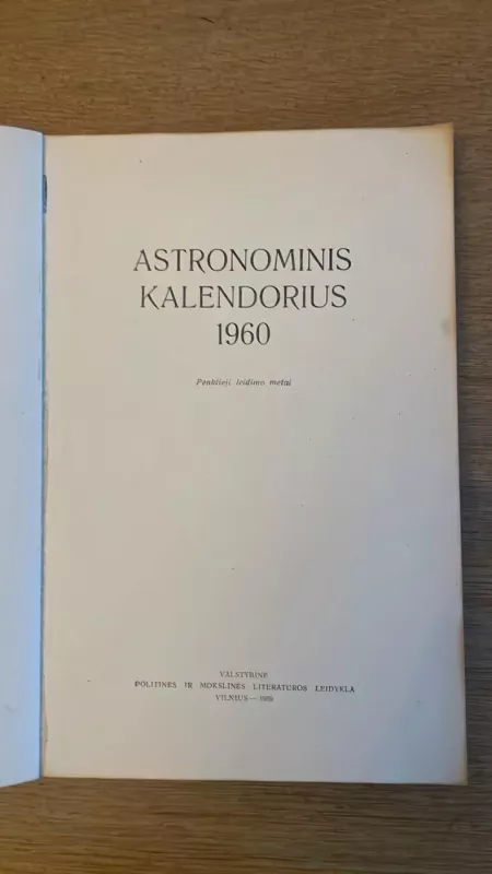 Astrologijos kalendorius 1960 - Autorių kolektyvas (įvairūs), knyga 4