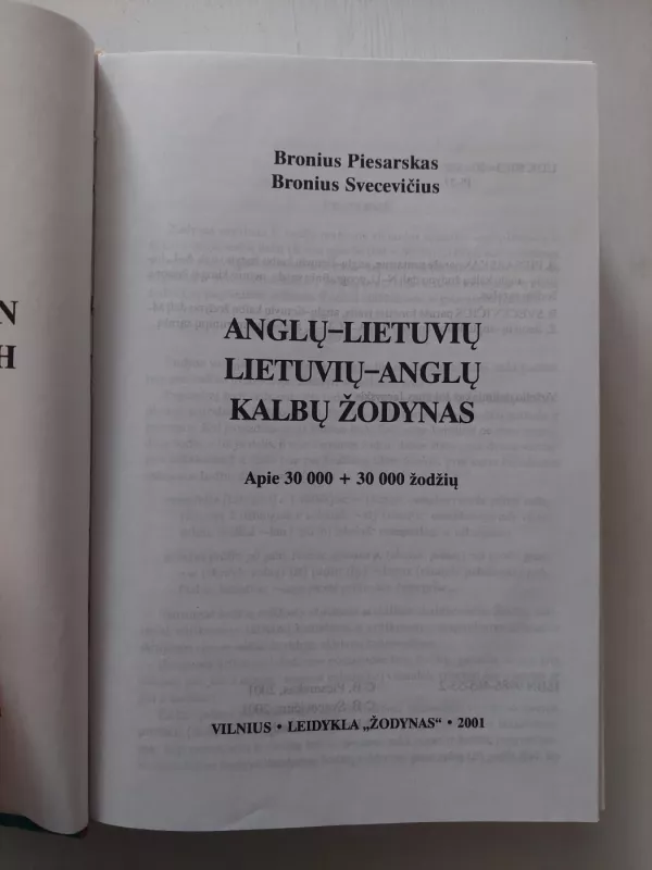 Anglų - Lietuvių ir Lietuvių - anglų kalbų žodynas - Bronius Piesarskas, Bronius Svecevičius, knyga 3