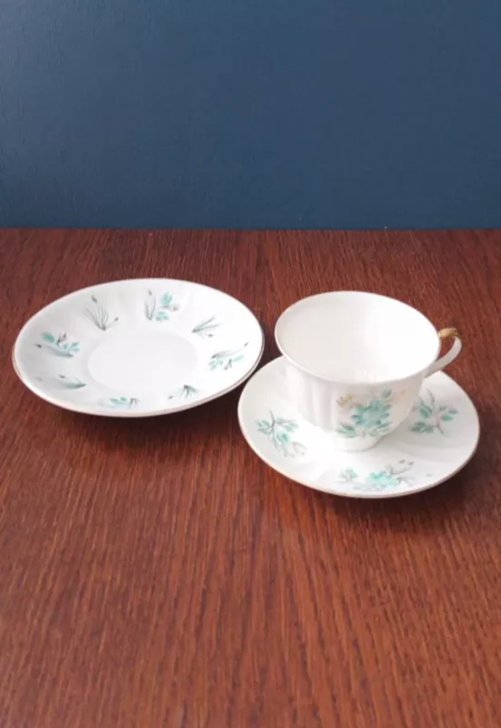 Puodelis (150ml) su lėkštute ir desertine lėkštute, Jiesia - , namai ir interjeras 4