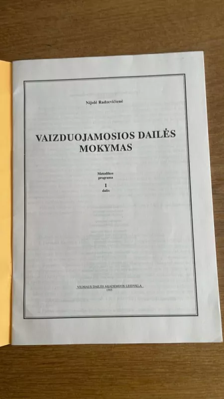 Vaizduojamosios dailės mokymas (I dalis) - Nijolė Radzevičienė, knyga 3