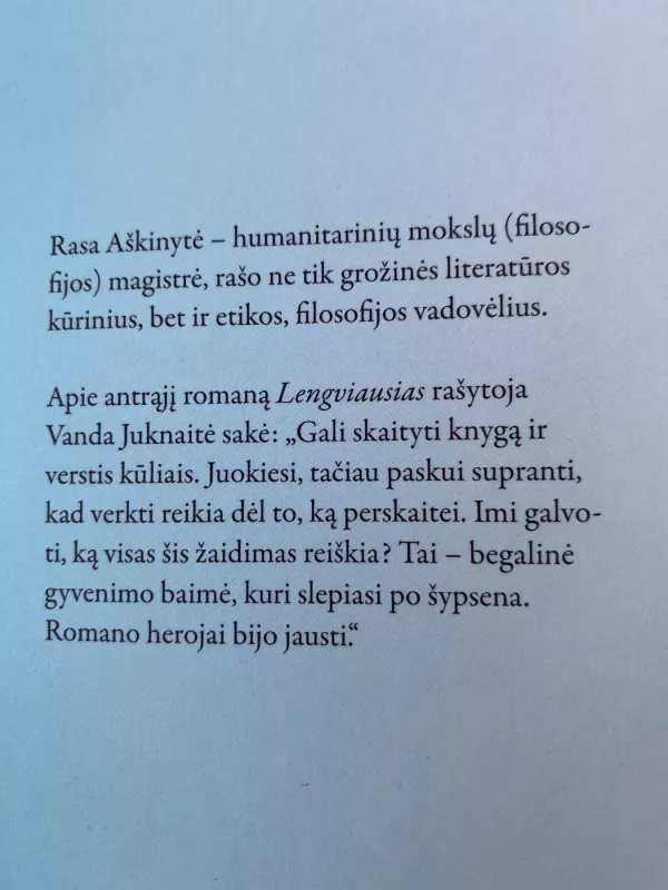 Žmogus, kuriam nieko nereikėjo - Rasa Aškinytė, knyga 4