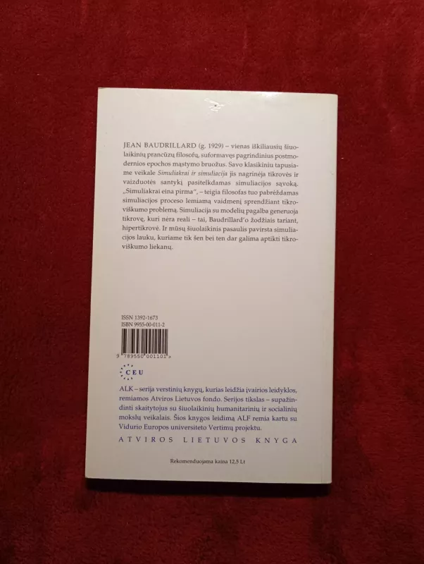 Simuliakrai ir simuliacija - Jean Baudrillard, knyga 3