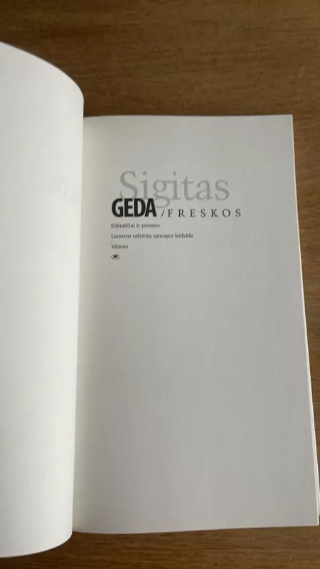 Freskos : eilėraščiai ir poemos - Sigitas Geda, knyga 3