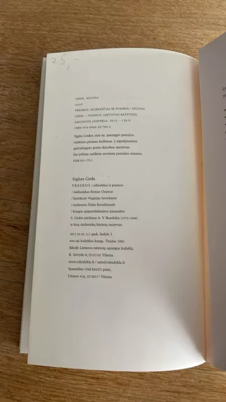 Freskos : eilėraščiai ir poemos - Sigitas Geda, knyga 6