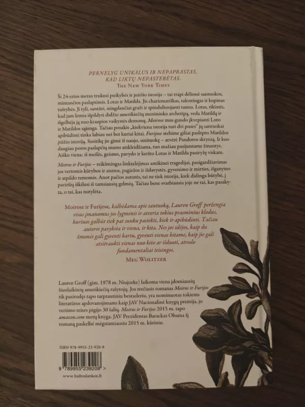 Moiros ir furijos - Lauren Groff, knyga 3