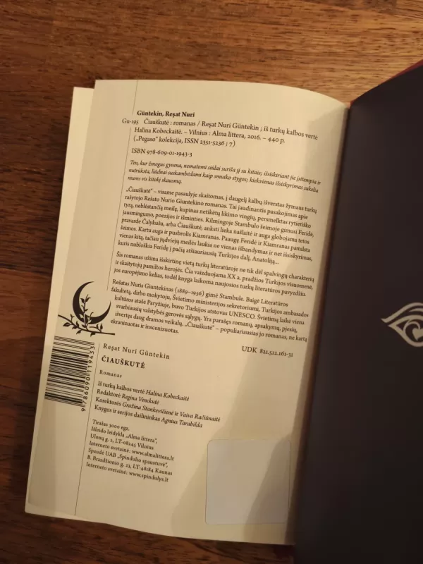 Čiauškutė - Rešadas Nuris Giuntekinas, knyga 3