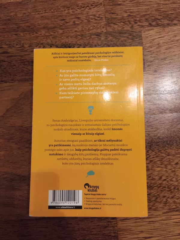 Psy-Q. Koks jūsų psichologinis intelektas - Ben Ambridge, knyga 3