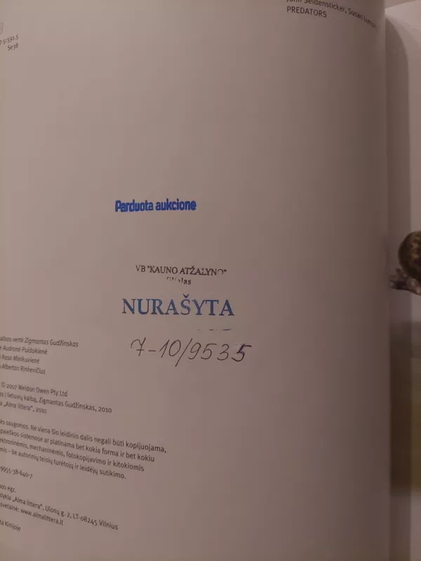 Plėšrūnai - Seidensticker John, knyga 3