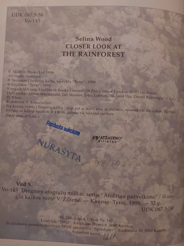 Drėgnieji atogrąžų miškai - Selina Wood, knyga 3