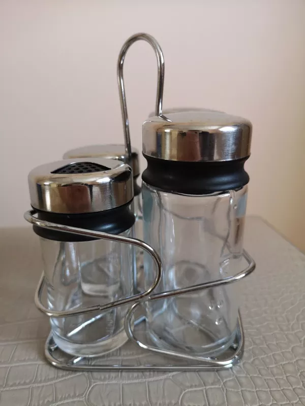 4 dalių stiklinių indelių rinkinys prieskoniams - , namai ir interjeras 4