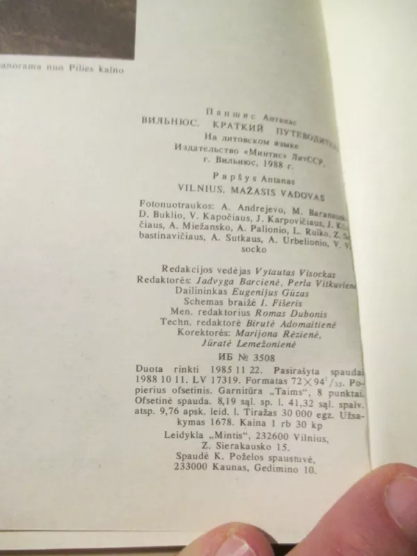 Vilnius. Mažasis vadovas - Antanas Papšys, knyga 4