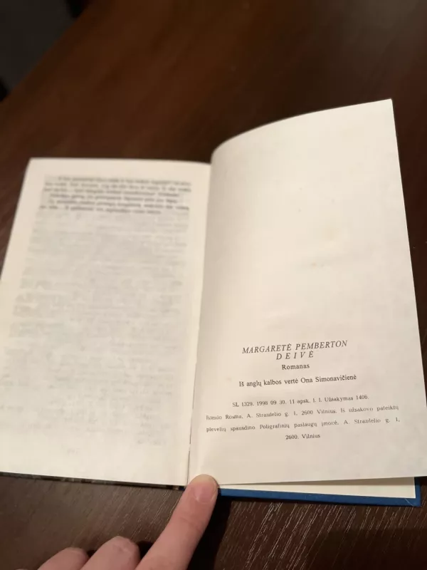 Deivė - Margaretė Pemberton, knyga 4