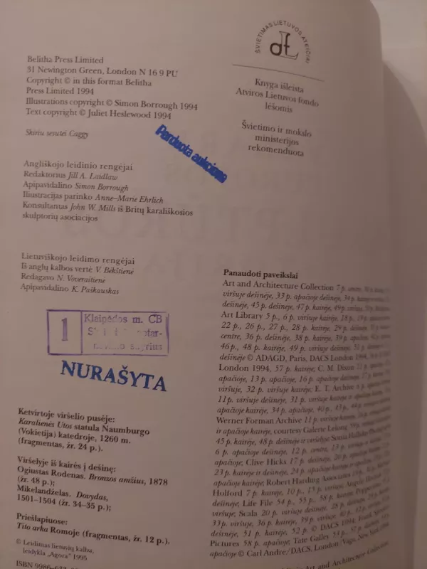 Vakarų Europos skulptūros istorija - Juliet Heslewood, knyga 3