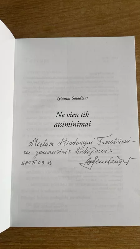 Ne vien tik atsiminimai - Vytautas Saladžius, knyga 3