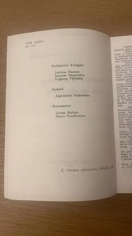 Politika ir kultūra. Politinė mintis Lietuvos Respublikoje 1918-1940 - Algimantas Jankauskas, knyga 4