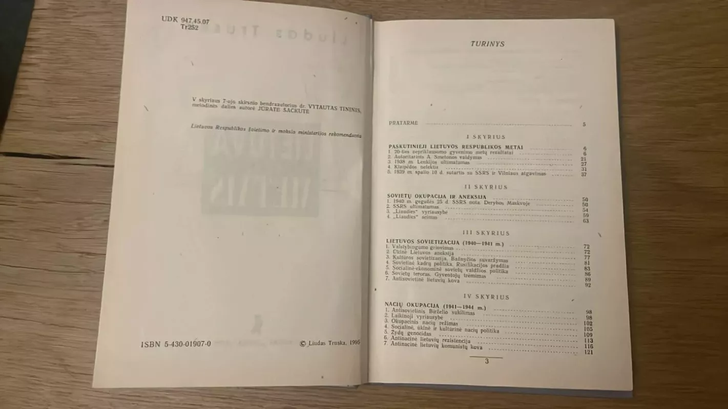 Lietuva 1938-1953 metais - Liudas Truska, knyga 4