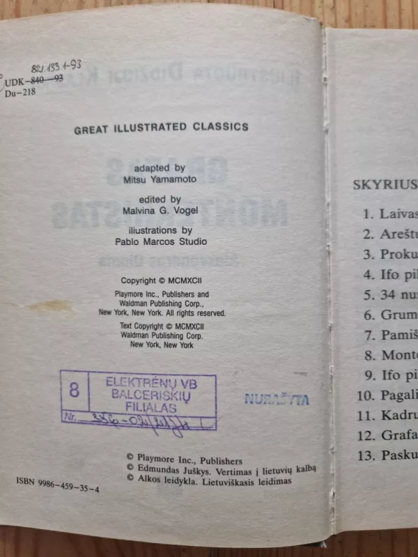 Grafas Montekristas. Iliustruota didžioji klasika - Aleksandras Diuma, knyga 3