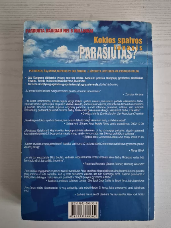 Kokios spalvos tavasis parašiutas? - Richard N. Bolles, knyga 3