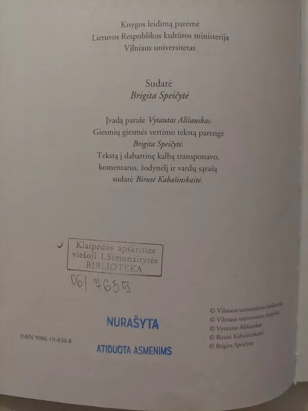 Giesmių giesmė - Antanas Baranauskas, knyga 3