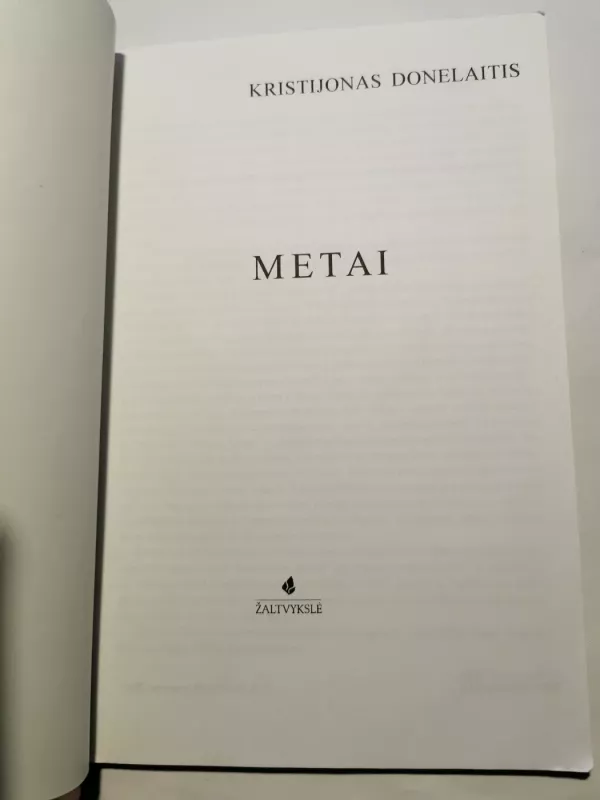 METAI - Kristijonas Donelaitis, knyga 3