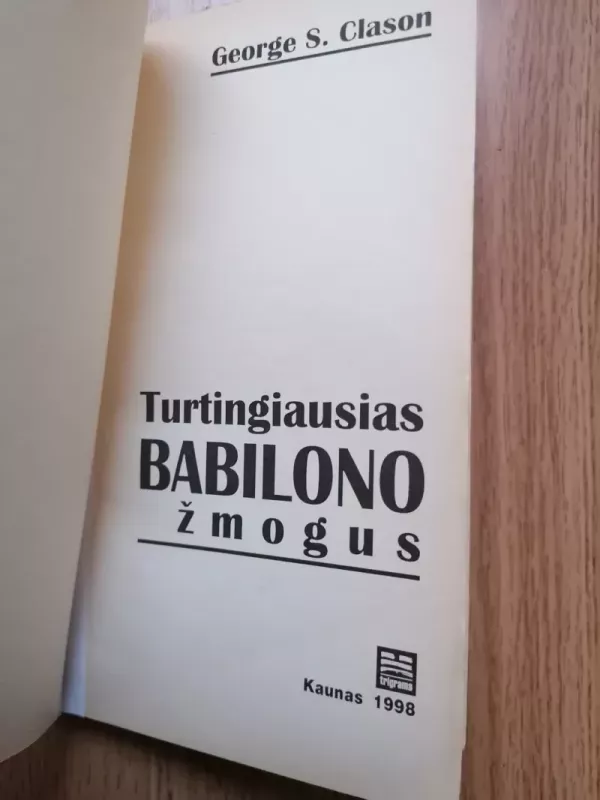Turtingiausias Babilono žmogus - George S. Clason, knyga 3