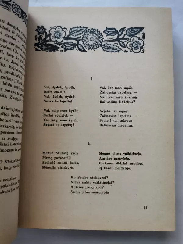 Lietuvių liaudies dainų rinktinė - Balys Sruoga, knyga 3
