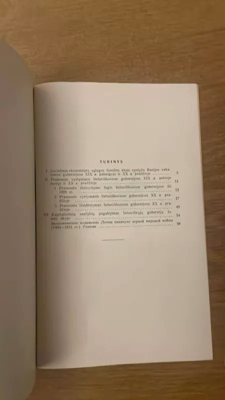 Ekonominė Lietuvos padėtis primojo pasaulinio karo išvakarėse - M.Meškauskienė, knyga 5