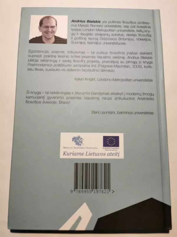 Egzistencija, prasmė, tobulumas. Aristoteliški gyvenimo prasmės apmąstymai. - Andrius Bielskis, knyga 6