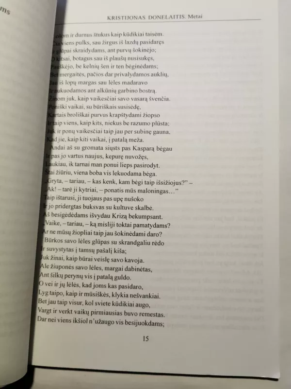 METAI - Kristijonas Donelaitis, knyga 4
