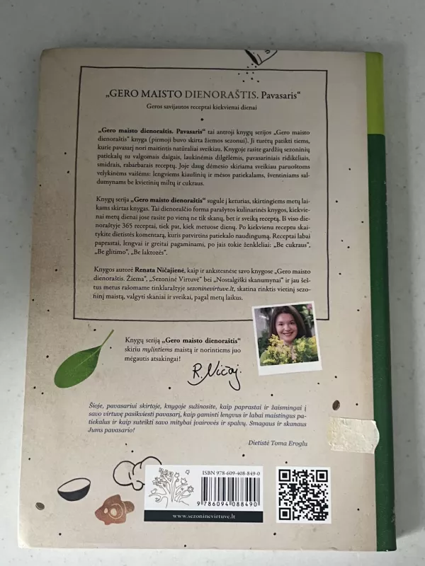 Gero maisto dienoraštis. Pavasaris - Renata Ničajienė, knyga 3