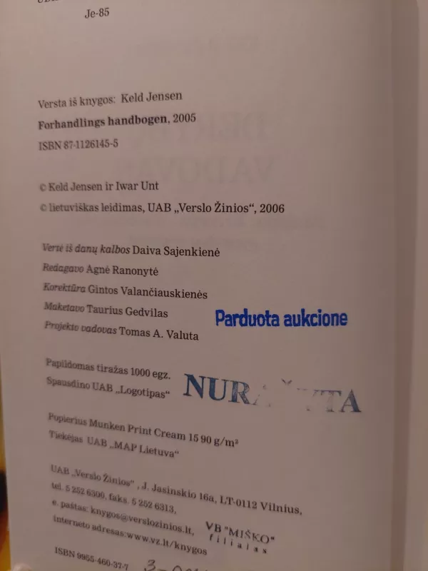 Derybų vadovas - Keld Jensen, knyga 3