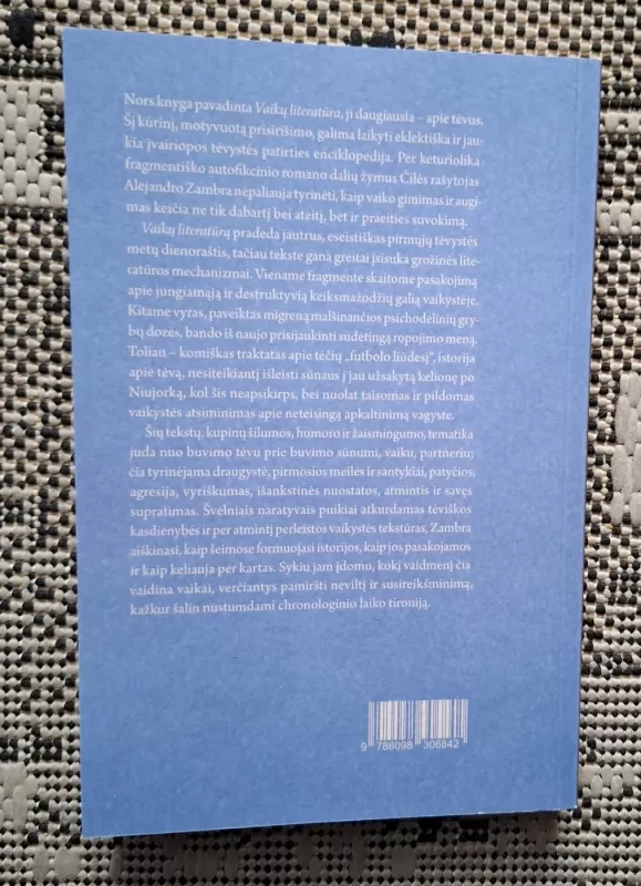 Vaikų literatūra - Alejandro Zambra, knyga 3