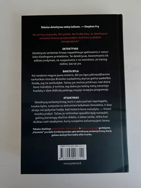 Pacientė - Tim Sullivan, knyga 3